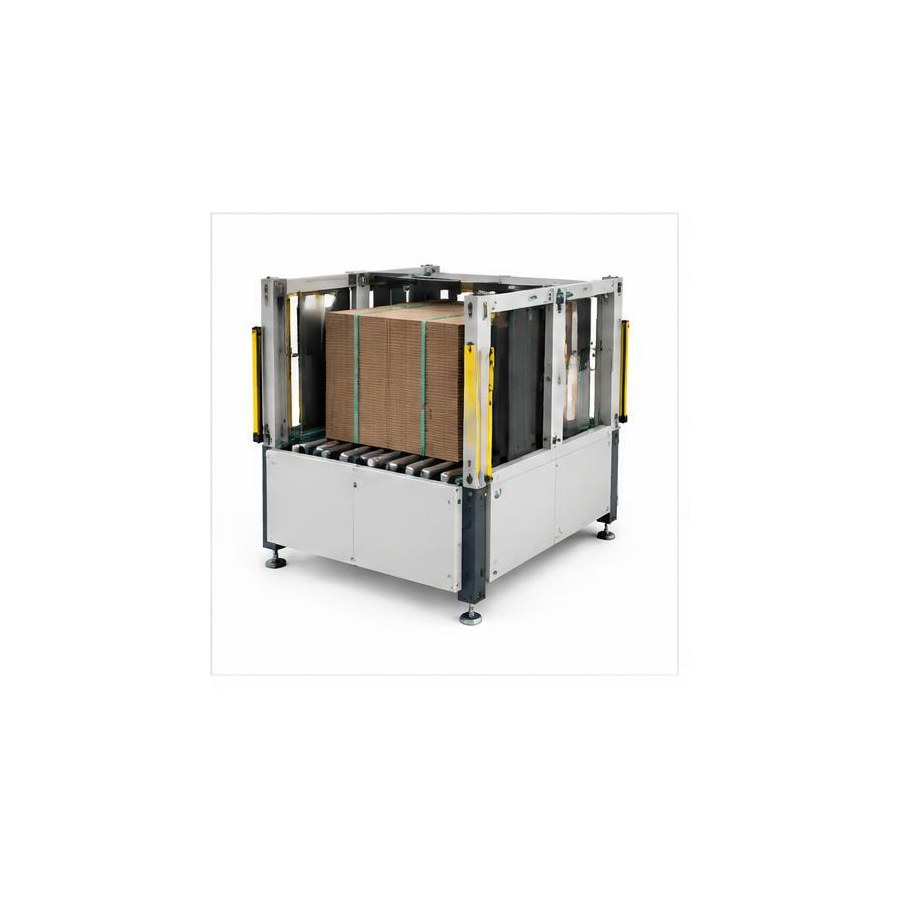 TP-702CQ 4-side bundle squaring & strapping system from the corrugated strapping machines range